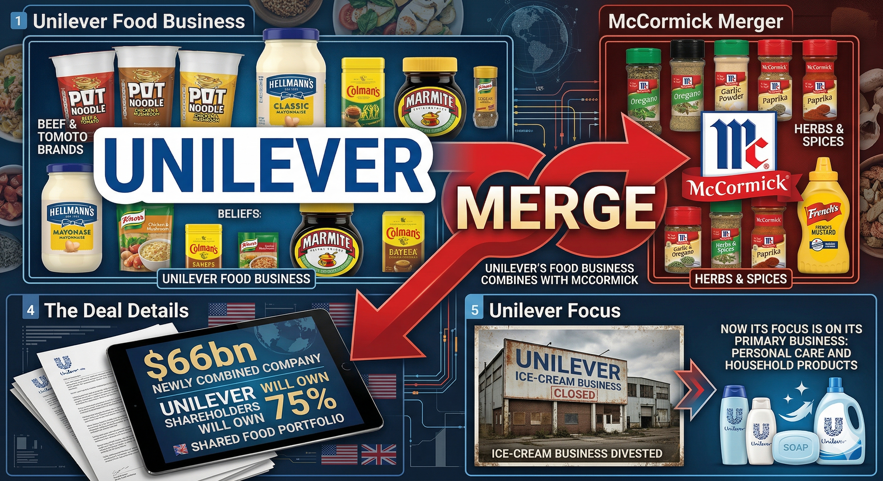 Unilever and McCormick merger infographic