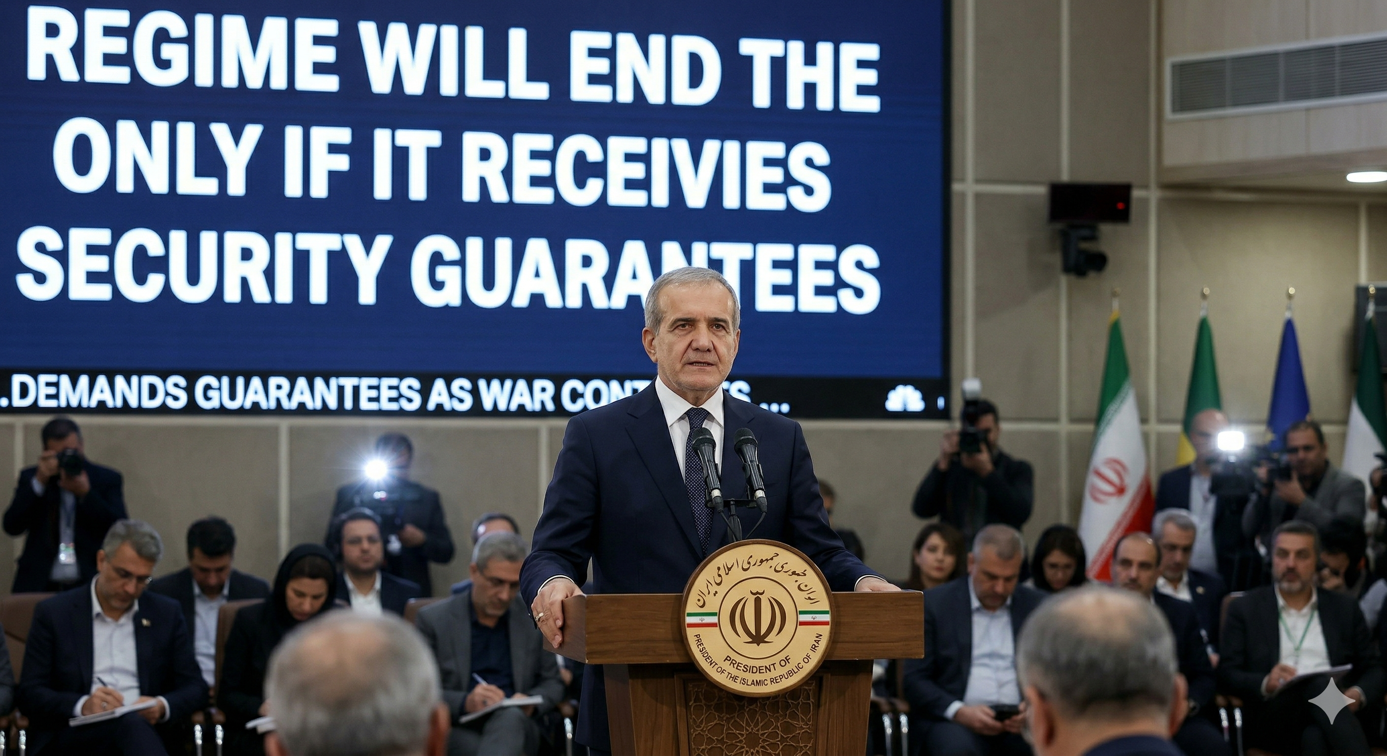 Iran president demanding security guarantees