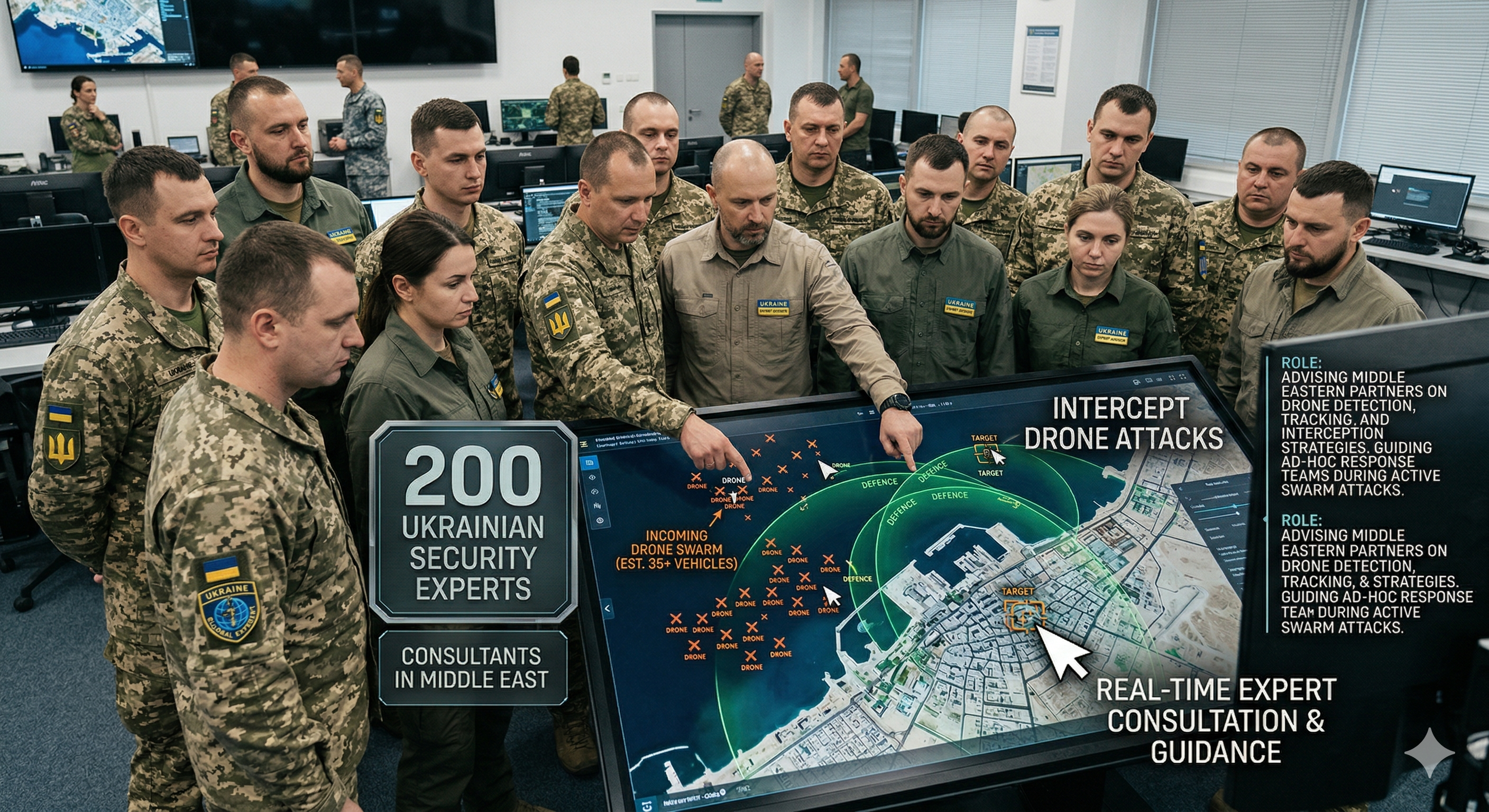 Ukrainian security experts advising on drone interception