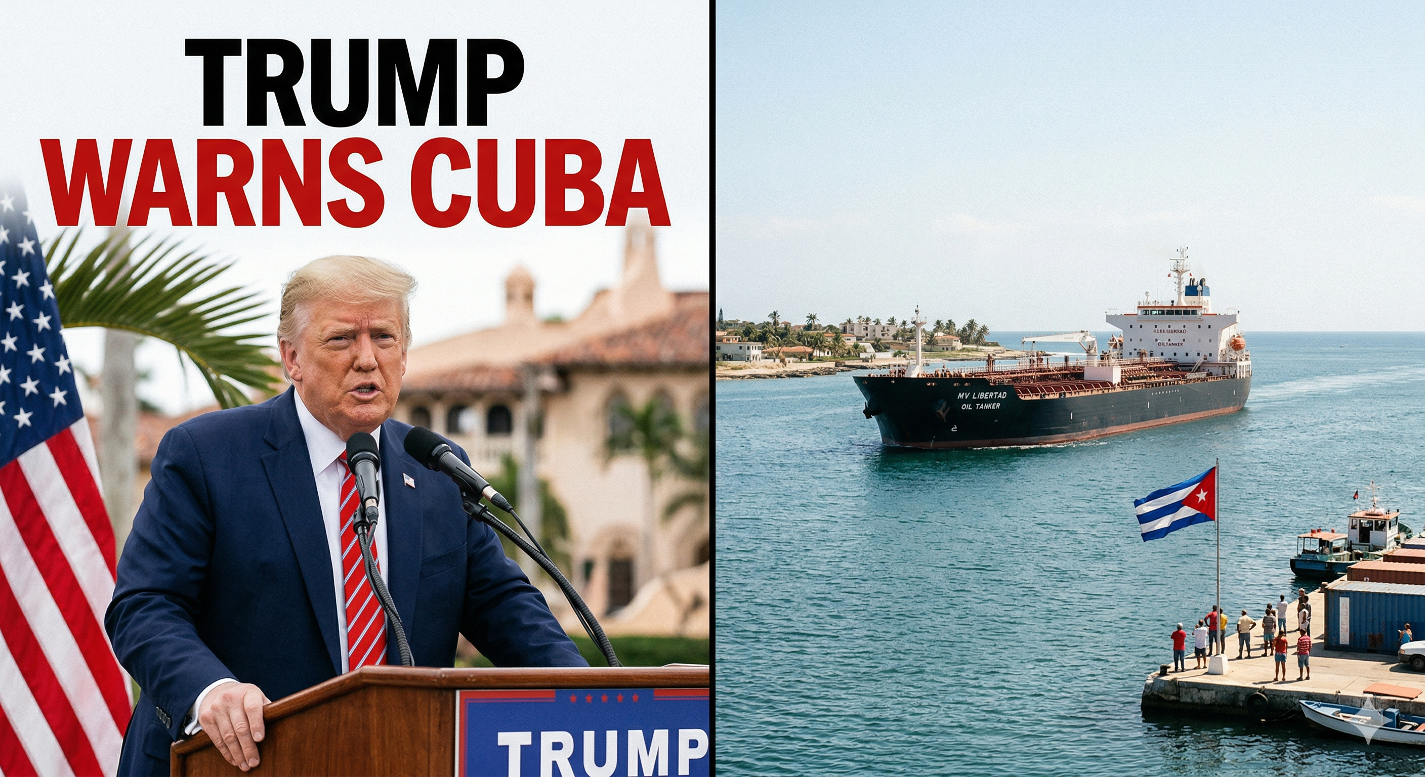 Trump warning Cuba and Russian tanker docking